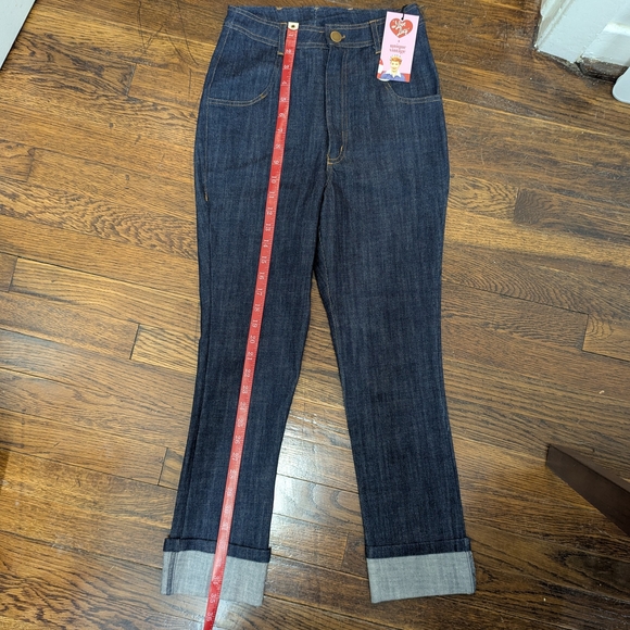 NWT Rockabilly XS & S Retro Cropped Jeans- "I Love Lucy" by Unique Vintage - Picture 5 of 13